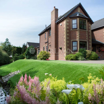 Front area features EverLawn® Pearl in this Garstang property, United Kingdom