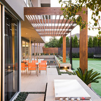 Black and White Striped Awnings - Worth Ave - Matthew Murrey Design
