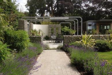 This is an example of a contemporary garden in Devon.