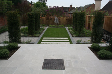 Modern garden in Surrey.