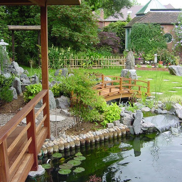 Japanese Teahouse and Koi Pond - Brentwood