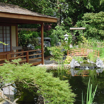 Japanese Teahouse and Koi Pond - Brentwood