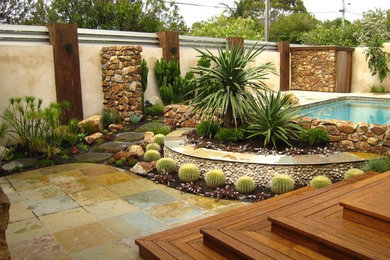 Idee per un giardino xeriscape design dietro casa con passi giapponesi