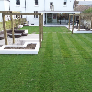 Large back garden redesign in Reigate