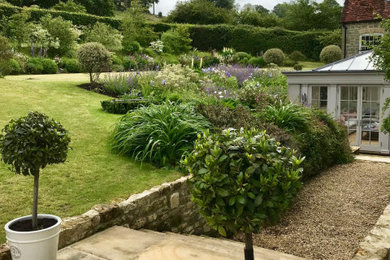 Design ideas for a large country back garden in Wiltshire.