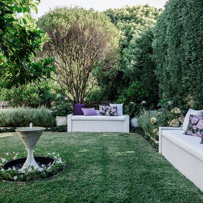 This is an example of a transitional backyard landscaping in Sydney.