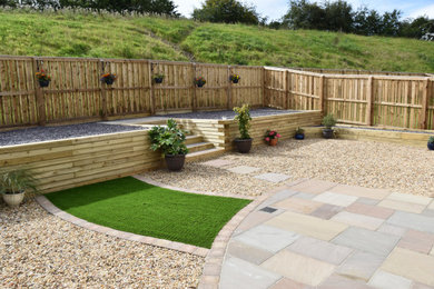 Low maintenance garden with planters - Perth