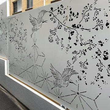 Luxury Brisbane Home - Japanese Inspired Outdoor Privacy Screens