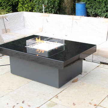 Madrid Gas Fire Table - Polished Nero