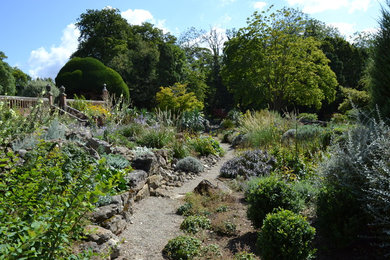 This is an example of a mediterranean garden in Devon.