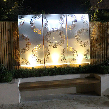 Modern garden makeover with beautiful garden screens in NW London