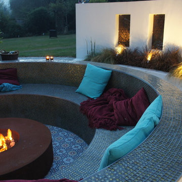 Moroccan inspired Garden with Jamie Oliver Pizza Oven area
