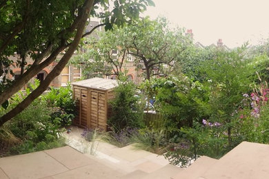 Modern garden in London.