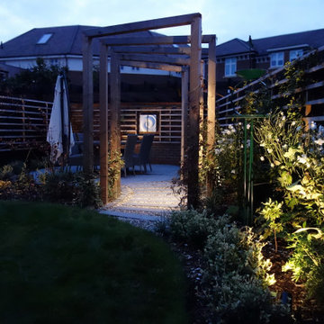 New Build Garden at Night