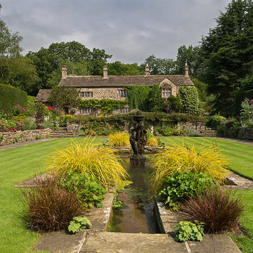 Planting design. English country garden, Ilkley, West Yorkshire.