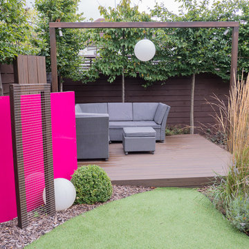 Pleached trees give privacy