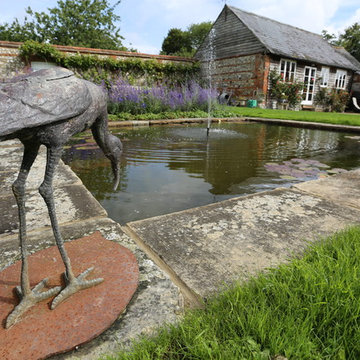 Pond re-make in Vernham Dean, Hampshire
