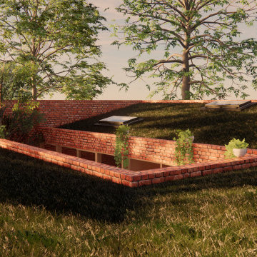 Rooftop Lawn - Solar Courtyard House - Beverley, East Yorkshire
