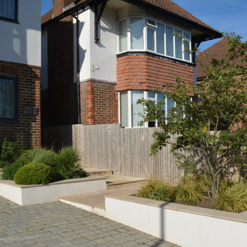 Seaside Front Garden and Driveway