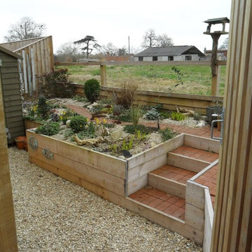 Small north-facing garden on new estate