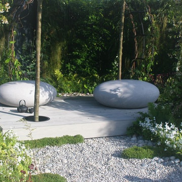 'Space Within' Mindfulness Garden RHS Chatsworth 2019 by Rae Wilkinson, pebble s