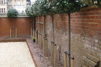 This is an example of a contemporary courtyard formal garden in Sussex.