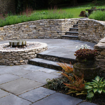 Stone garden walling