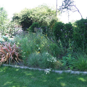 Sussex Thatched Cottage garden prairie bed