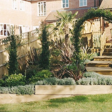 Terracing of a Sloping Garden, on New Build Property