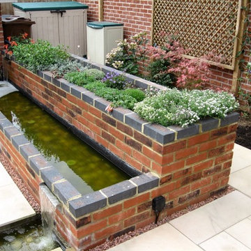 The water feature with planting bed