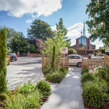 The white front garden