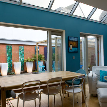 View from house - turquoise accents