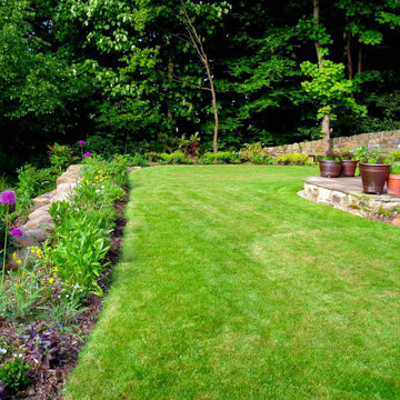 Water, Woodland & Wildlife Garden - Levelled lawn and fresh flowerbeds