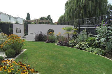 Windsor Garden with Mediterranean style courtyard