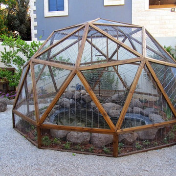 Wooden geodesic dome