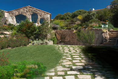 This is an example of a farmhouse garden in Rome.