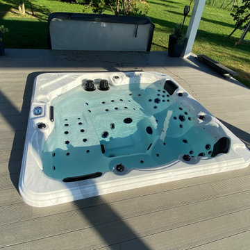 Mini piscina, pergola bioclimatica e decking