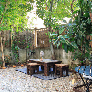 Una casa wellness con giardino zen