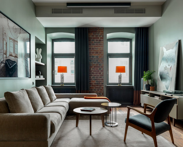 Contemporary Living Room by Elena Drobotova