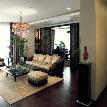 Jade Mood Apartment Interior in Art Deco Style