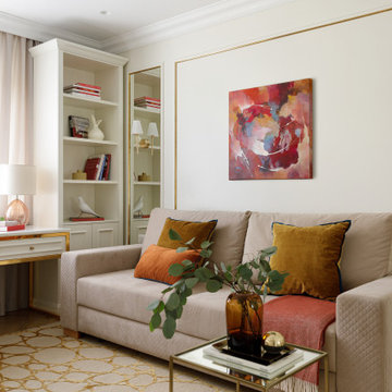 Квартира 125м2 | GOLD ACCENT | Неоклассика и модерн с латунными акцентами