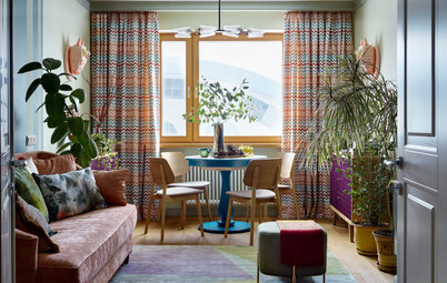 Houzz Tour: A Riot of Colour & Retro Touches in a Small Flat