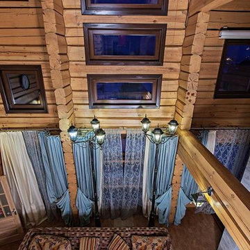 Проект загородного дома из бруса в стиле кантри