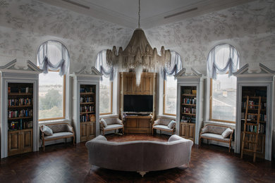 Elegant living room photo in Saint Petersburg