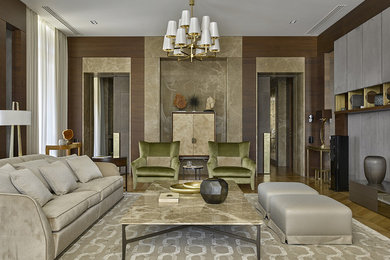Inspiration for a transitional living room remodel in Saint Petersburg