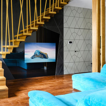Встроенный телевизор за стекло и дизайнерские панели Leto