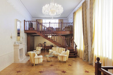 Пример оригинального дизайна: гостиная комната в классическом стиле