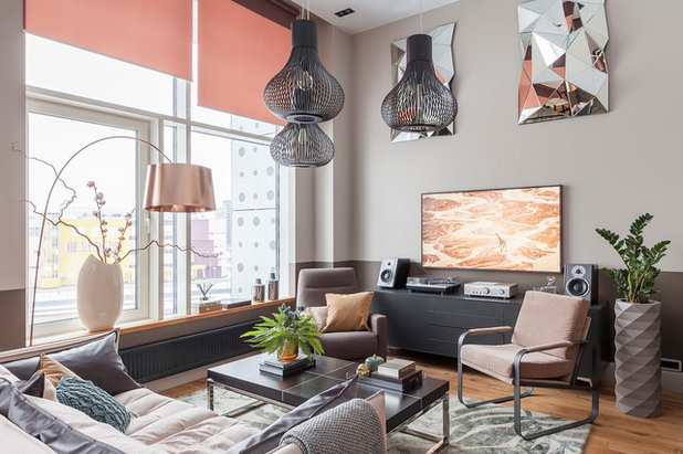 Contemporary Living Room by OH, BOY! Интерьеры с современным характером