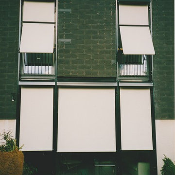 Fassade nach Umbau - Sonnenschutz