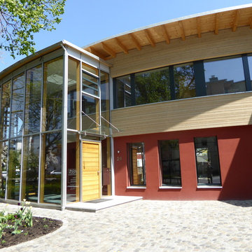 Fassadengestaltung Institut für Baubiologie und Nachhaltigkeit Rosenheim